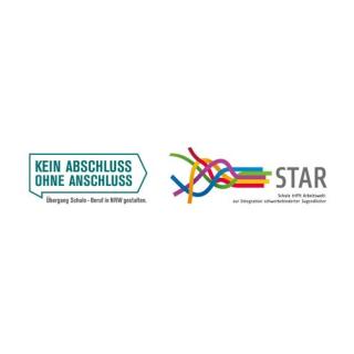 Logo mit dem Schriftzug "Kein Abschluss ohne Anschluss - STAR - Schule trifft Arbeitswelt"